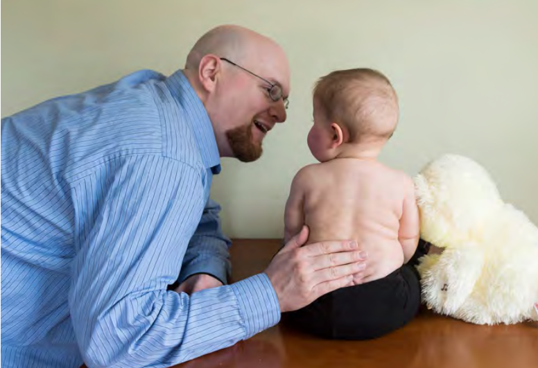 Baby with her father